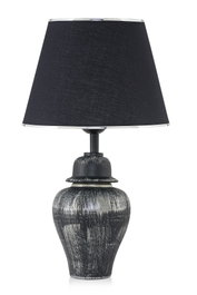 Opviq TM273 Lámpara de Mesa Negro y Plata